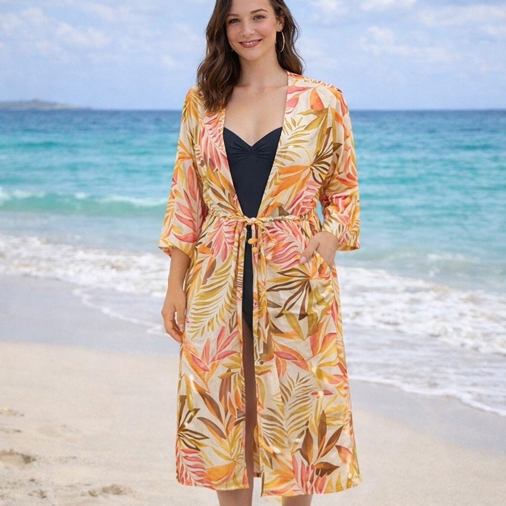 Love Riche Tropical Swim Maxi‎ Cover Up - Medium.